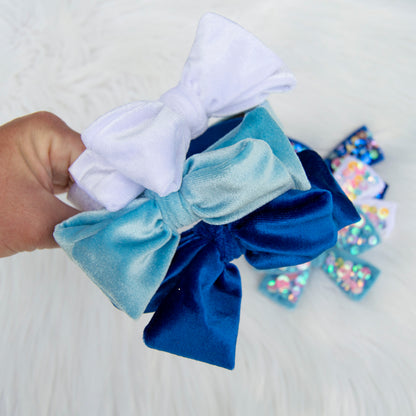 Velvet Sequin Bow Clip & Headband