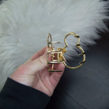 Gold Metal Mouse Claw Clip