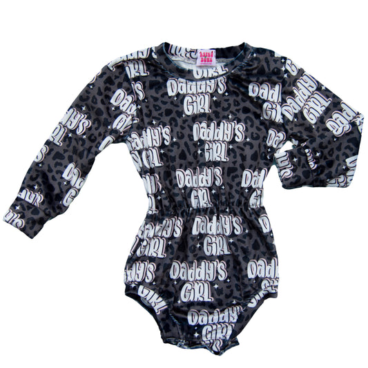 Velvet Daddy's Girl BUBBLE ROMPER with snaps